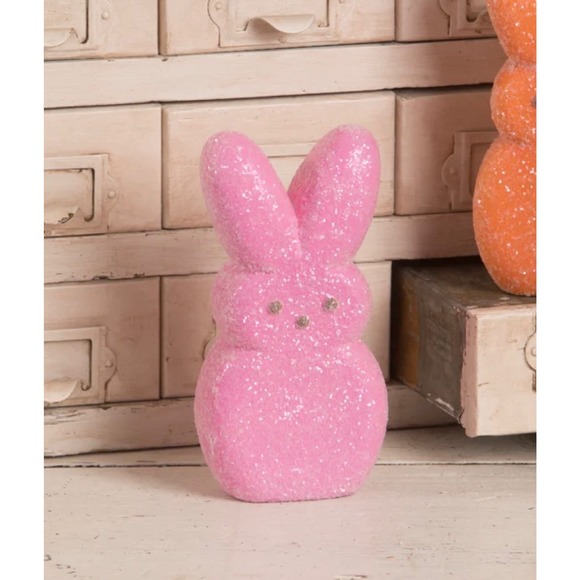 Bethany Lowe Easter Bunny Peeps Complete Set of 6 Purple Pink Blue Green Yellow - Picture 2 of 12